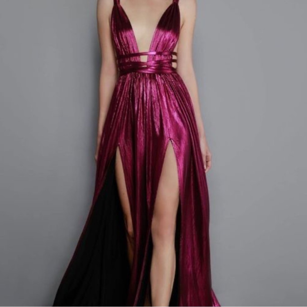 Bronx and Banco goddess dress fuschia